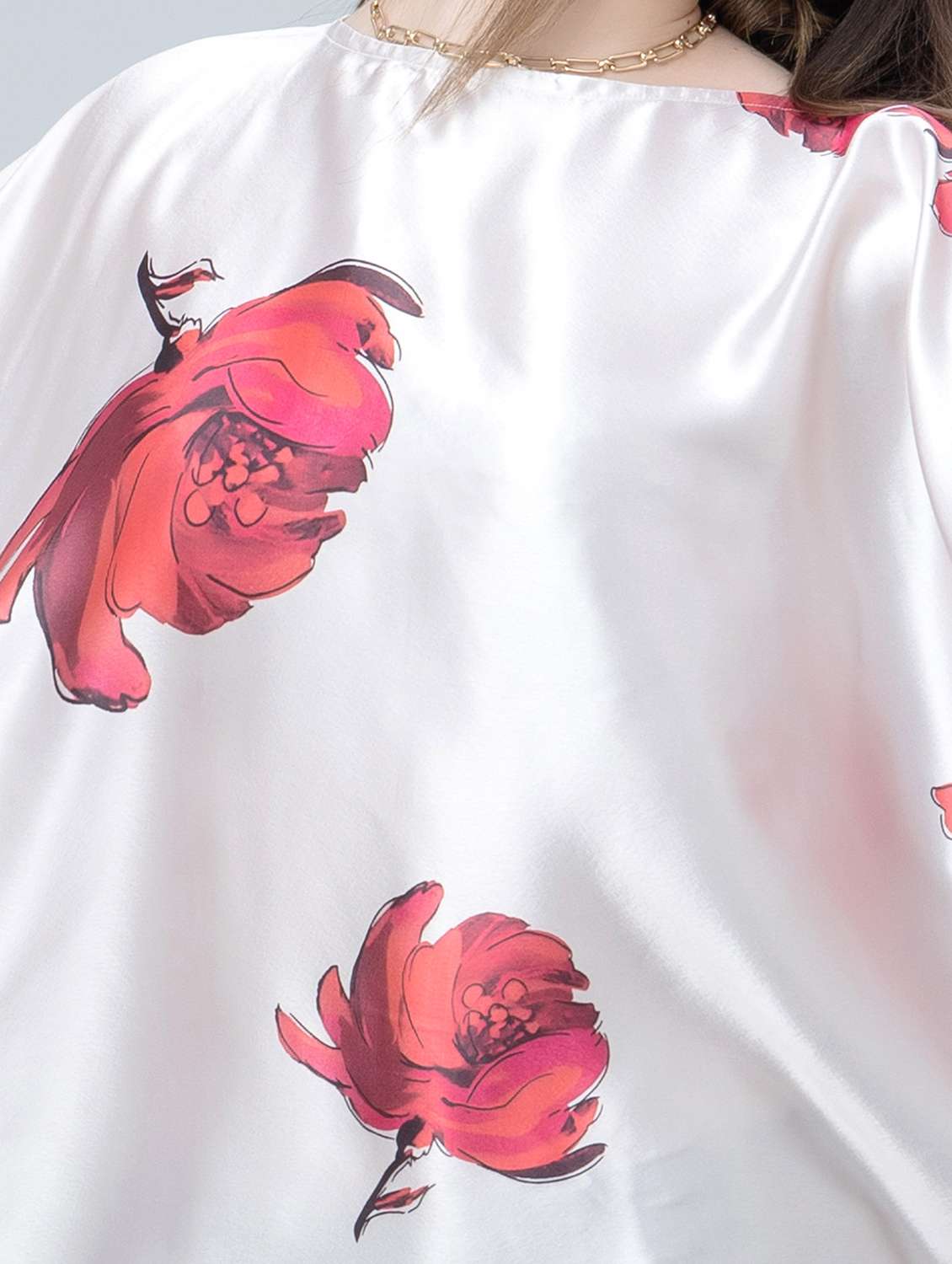 women floral printed kimono sleeves kaftan top - 21920155 -  Standard Image - 5