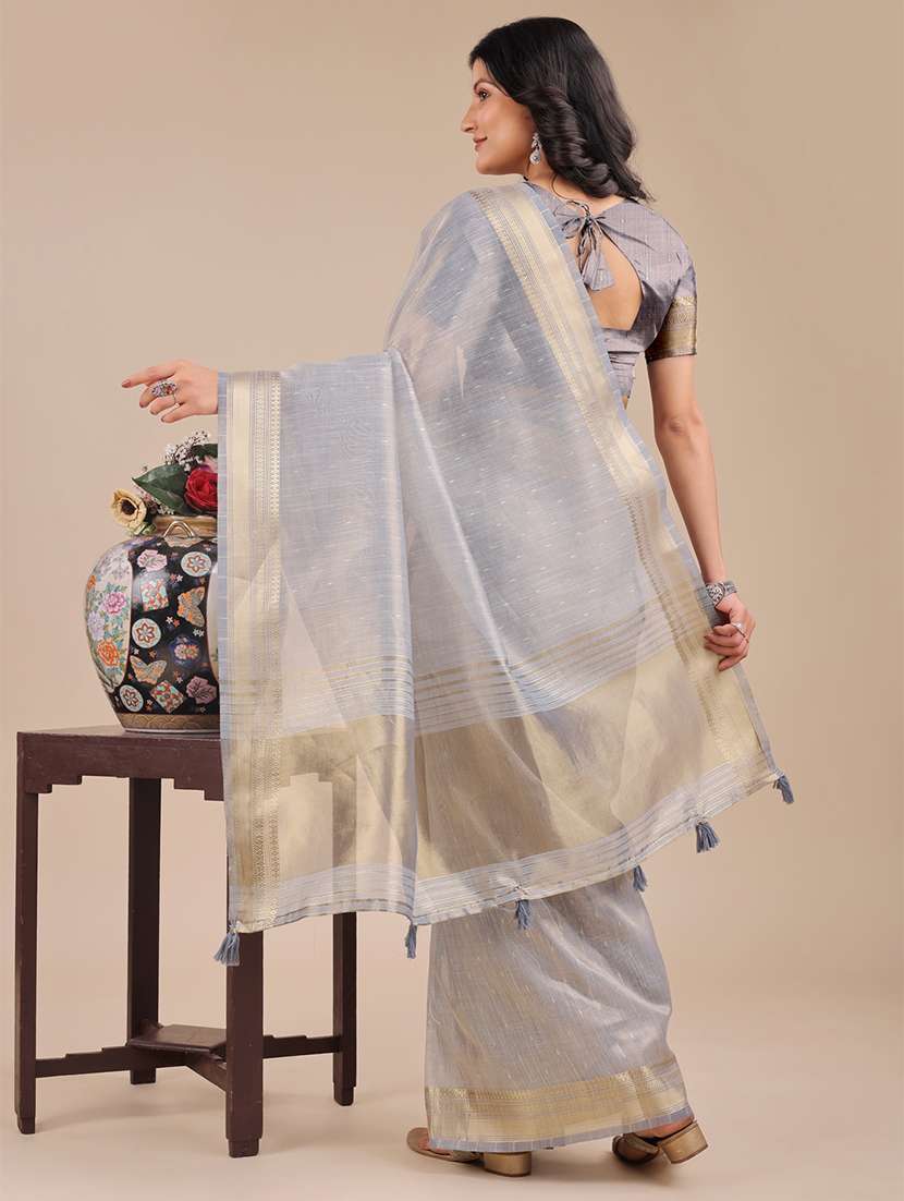 women self design bordered saree with blouse - 21920326 -  Standard Image - 3