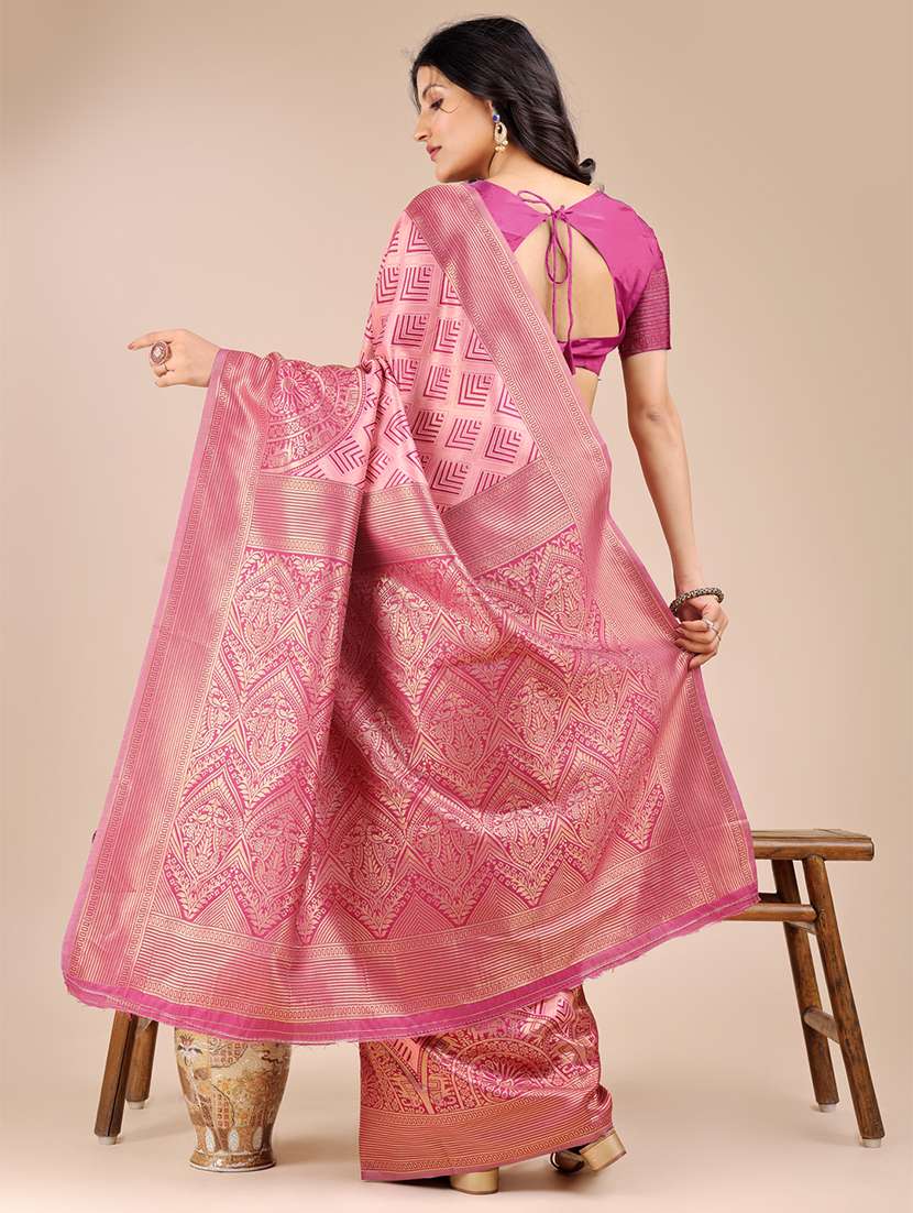 women self design banarasi saree with blouse - 21920355 - Standard Image - 3