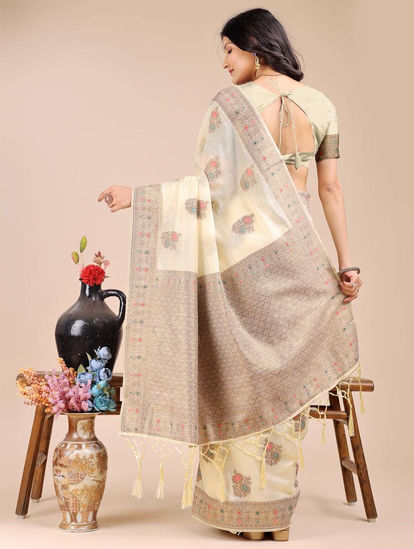 women self design bordered saree with blouse - 21920362 - Standard Image - 3