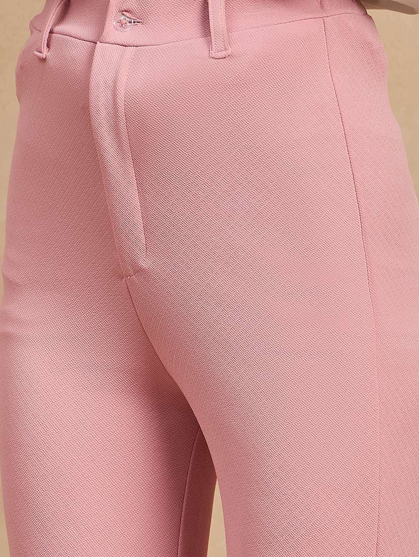 women solid high rise bootcut trouser - 21920899 -  Standard Image - 3