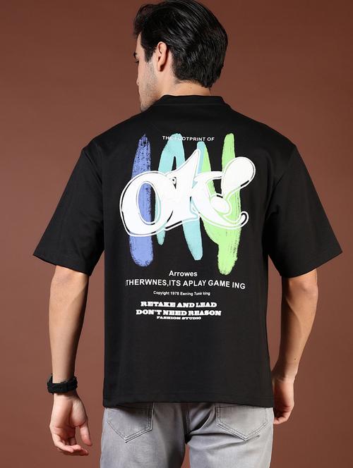men printed short sleeves loose fit t-shirt - 21921082 - Standard Image - 0