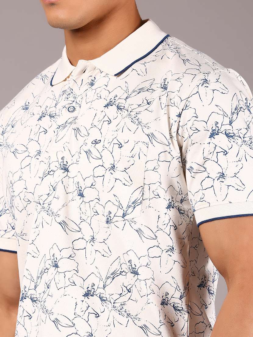 men printed short sleeve regular fit polo t-shirt - 21921097 -  Standard Image - 3
