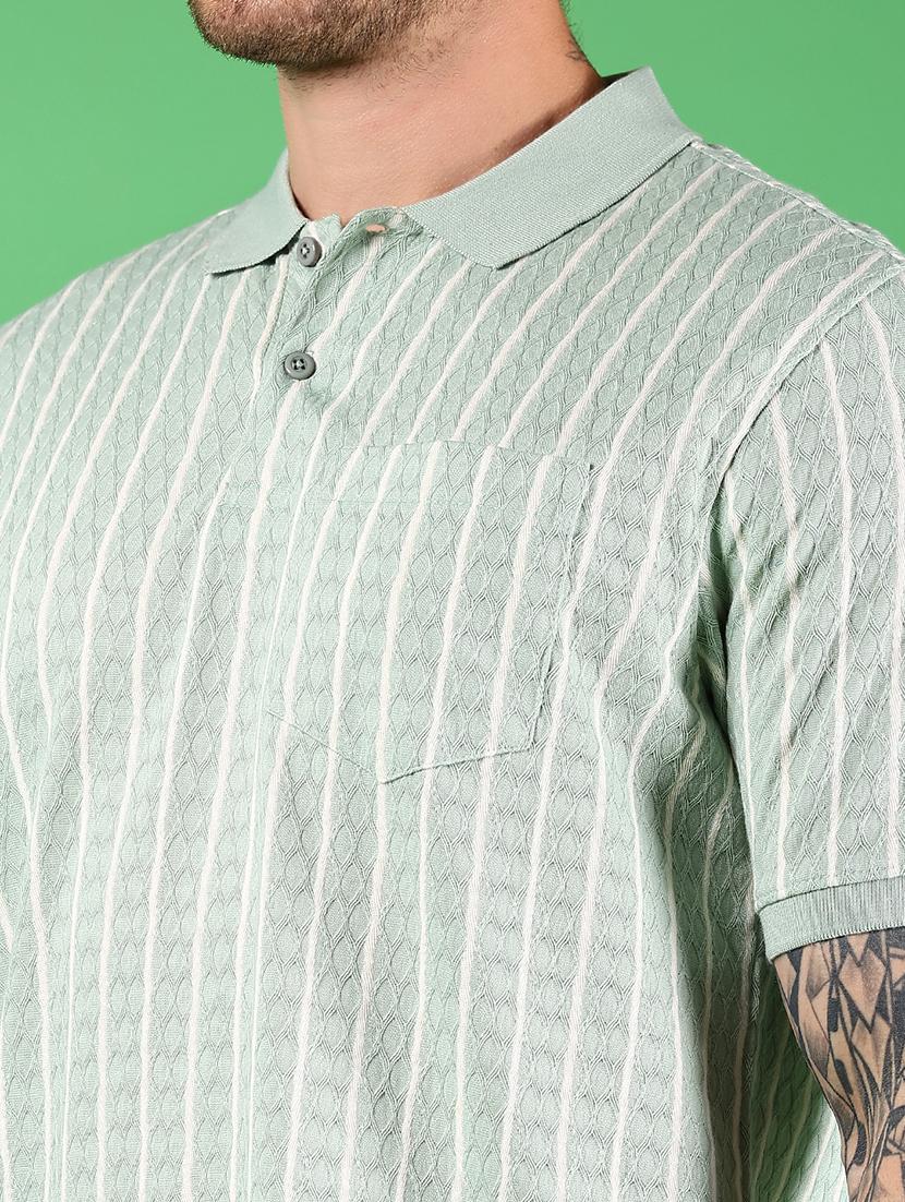 men striped short sleeves regular fit polo t-shirt - 21921121 - Standard Image - 3