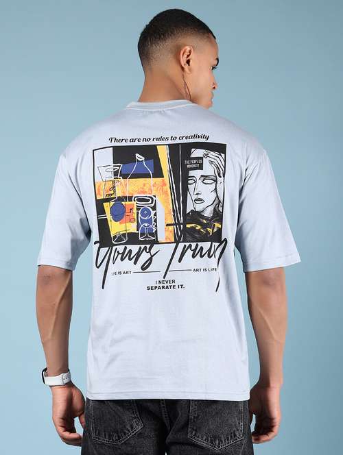 men printed short sleeves loose fit t-shirt - 21921133 -  Standard Image - 0