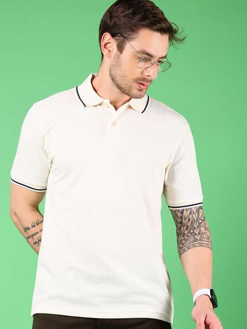 men solid short sleeves regulr fit polo t-shirt - 21921136 -  Standard Image - 0