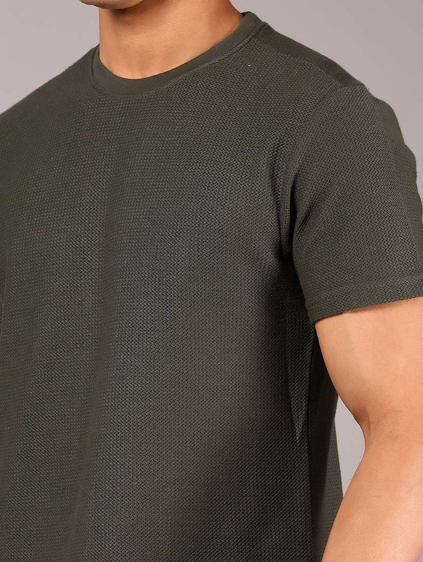 men solid short sleeves regular fit t-shirt - 21921138 -  Standard Image - 3