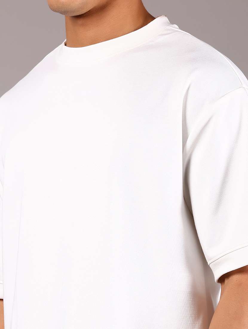 men solid short sleeves oversized t-shirt - 21921139 - Standard Image - 3