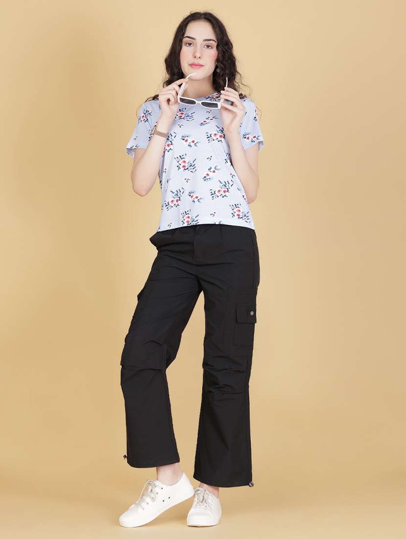 women floral print short sleeve regular t-shirt - 21921195 -  Standard Image - 5