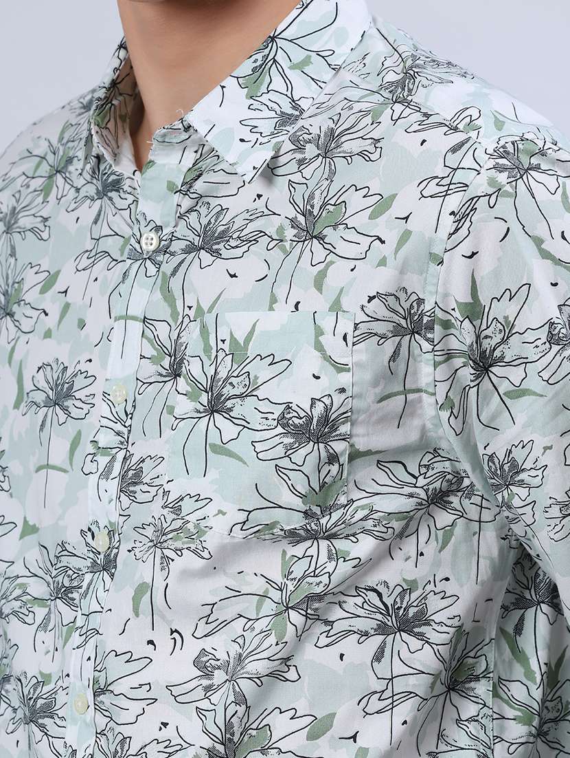 men printed collared long sleeve shirt - 21921196 -  Standard Image - 5