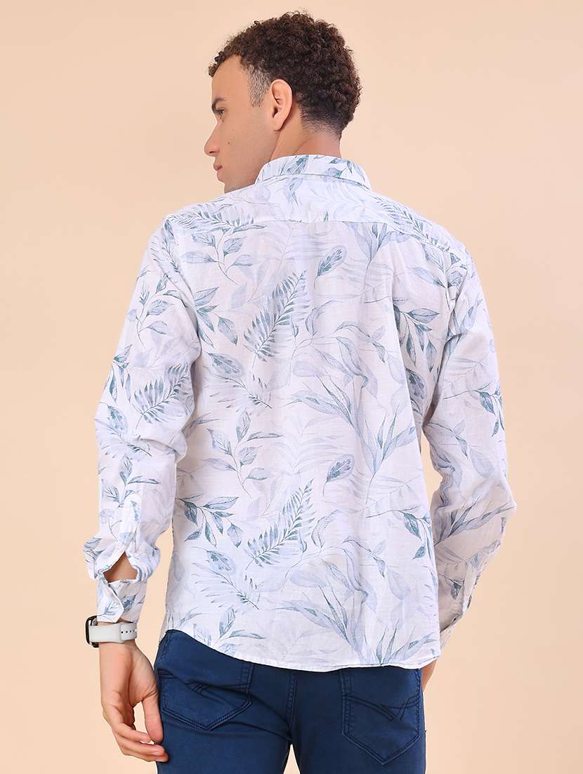 men printed long sleeve collared shirt - 21922303 -  Standard Image - 3