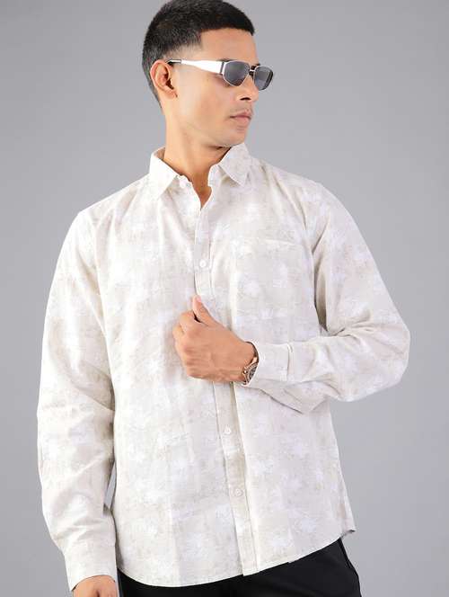 men printed long sleeve regular fit shirt - 21922305 -  Standard Image - 0