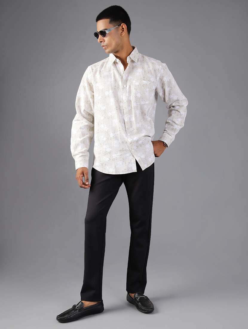 men printed long sleeve regular fit shirt - 21922305 -  Standard Image - 3