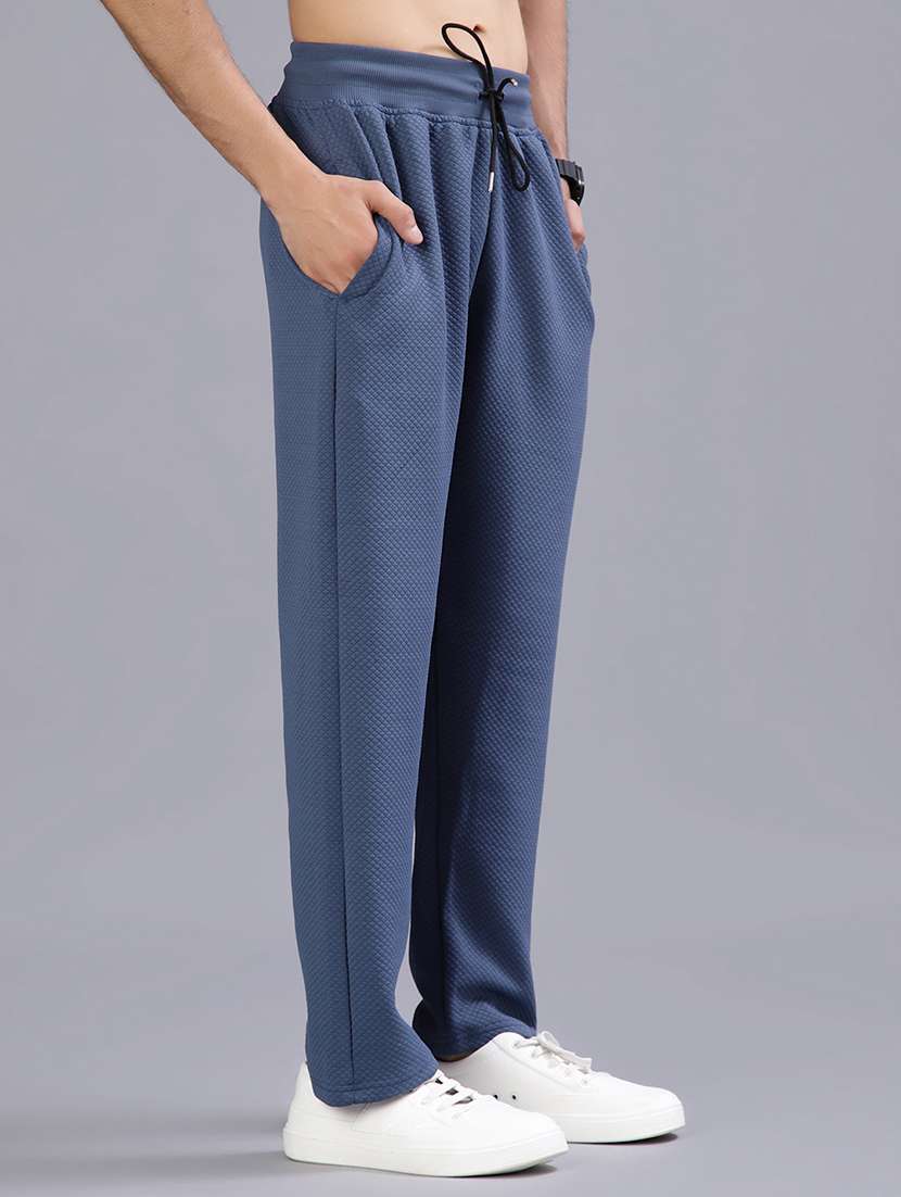 men solid mid rise full length track pant - 21922320 -  Standard Image - 5