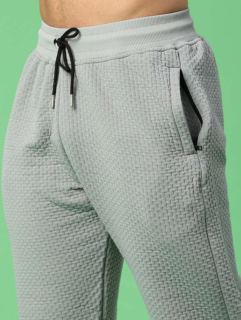 Men Self Design Mid Rise Track Pants - 21922321 -  Standard Image - 5