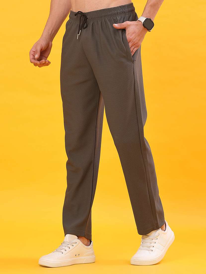 men solid mid rise track pants  - 21922322 -  Standard Image - 3