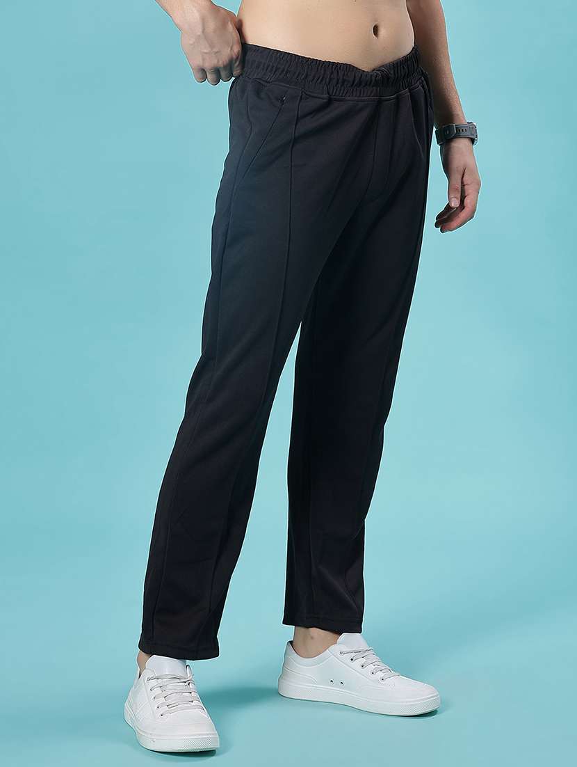 men solid mid rise full length track pant - 21922323 -  Standard Image - 5