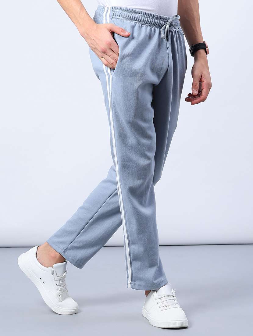 men side taped mid rise full length track pant - 21922324 -  Standard Image - 5