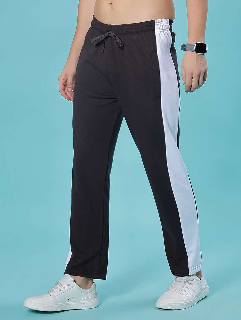 men side taped mid rise full length track pant - 21922325 -  Standard Image - 3