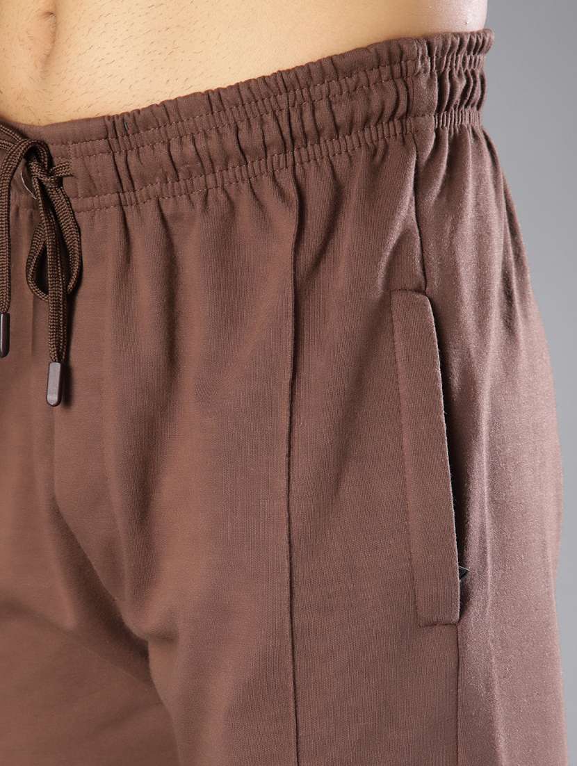 men solid mid rise full length track pant - 21922326 -  Standard Image - 3