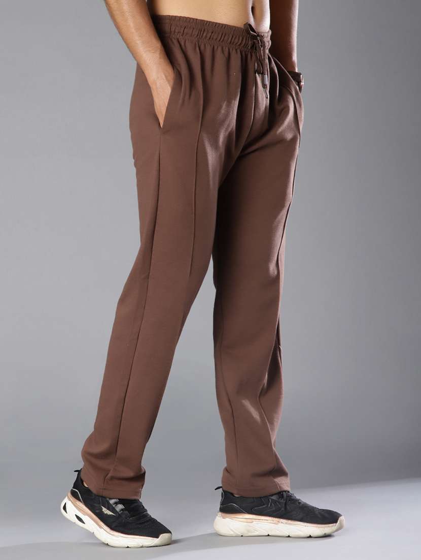 men solid mid rise full length track pant - 21922326 -  Standard Image - 5