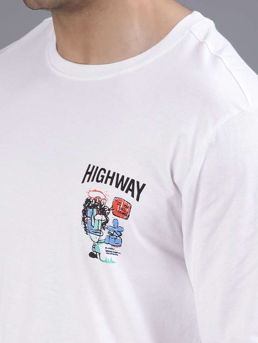 men printed long sleeve regular fit t-shirt - 21922331 -  Standard Image - 3