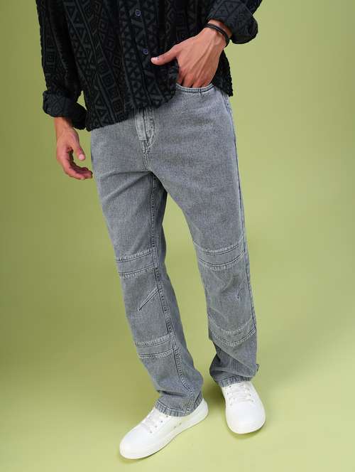 light grey cotton denim jeans - 21922337 -  Standard Image - 0