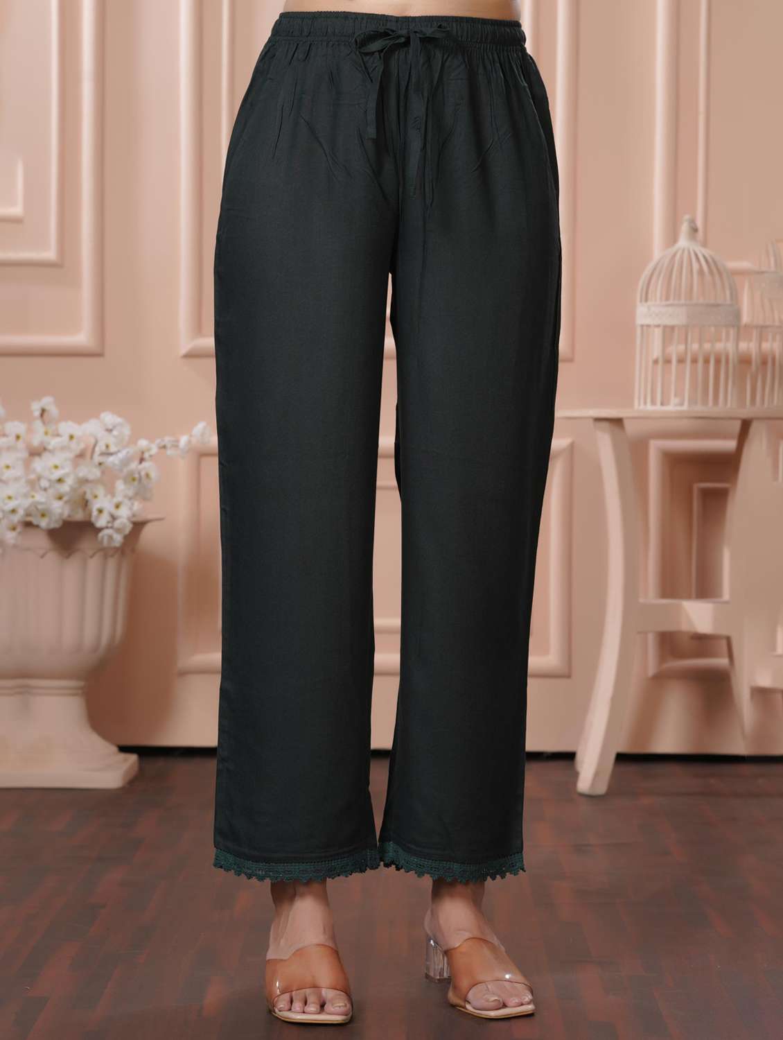 women printed three quarter sleeve kurta palazzo set - 21922357 -  Standard Image - 5