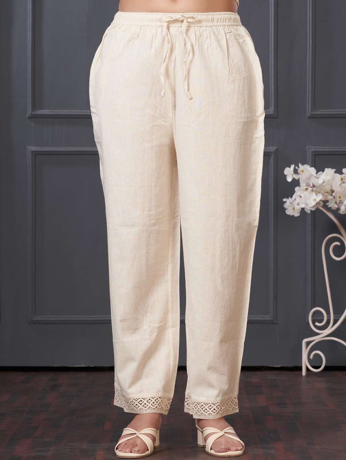 women floral three quarter sleeve kurta palazzo set - 21922369 -  Standard Image - 5