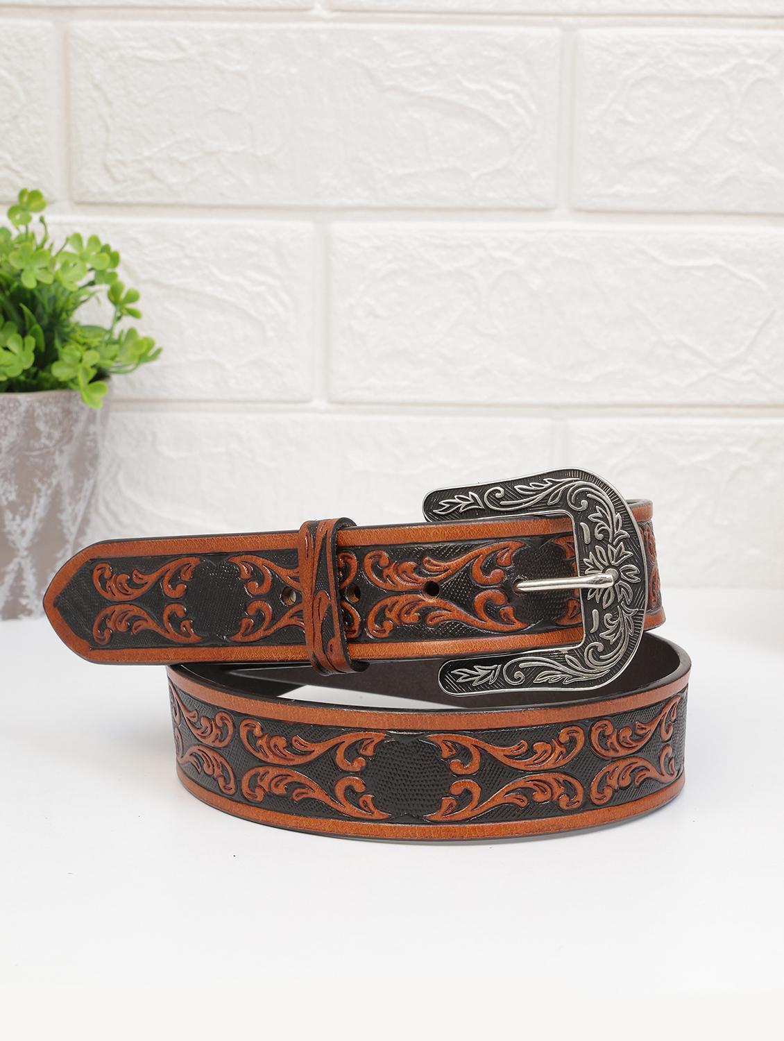 women brown textured belt - 21922394 - Standard Image - 3