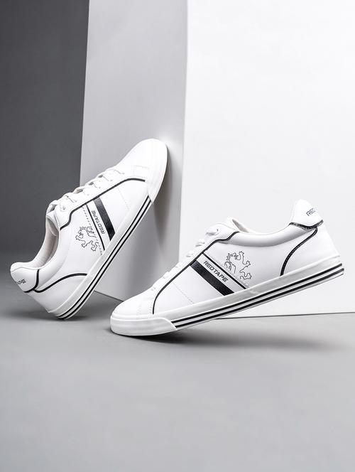 men white lace up sneaker - 21922436 - Standard Image - 0