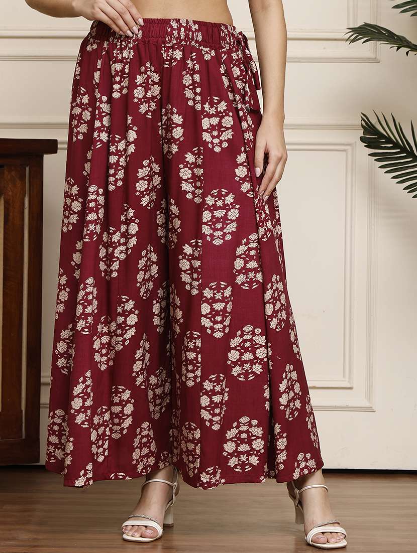 women floral printed flared palazzo 