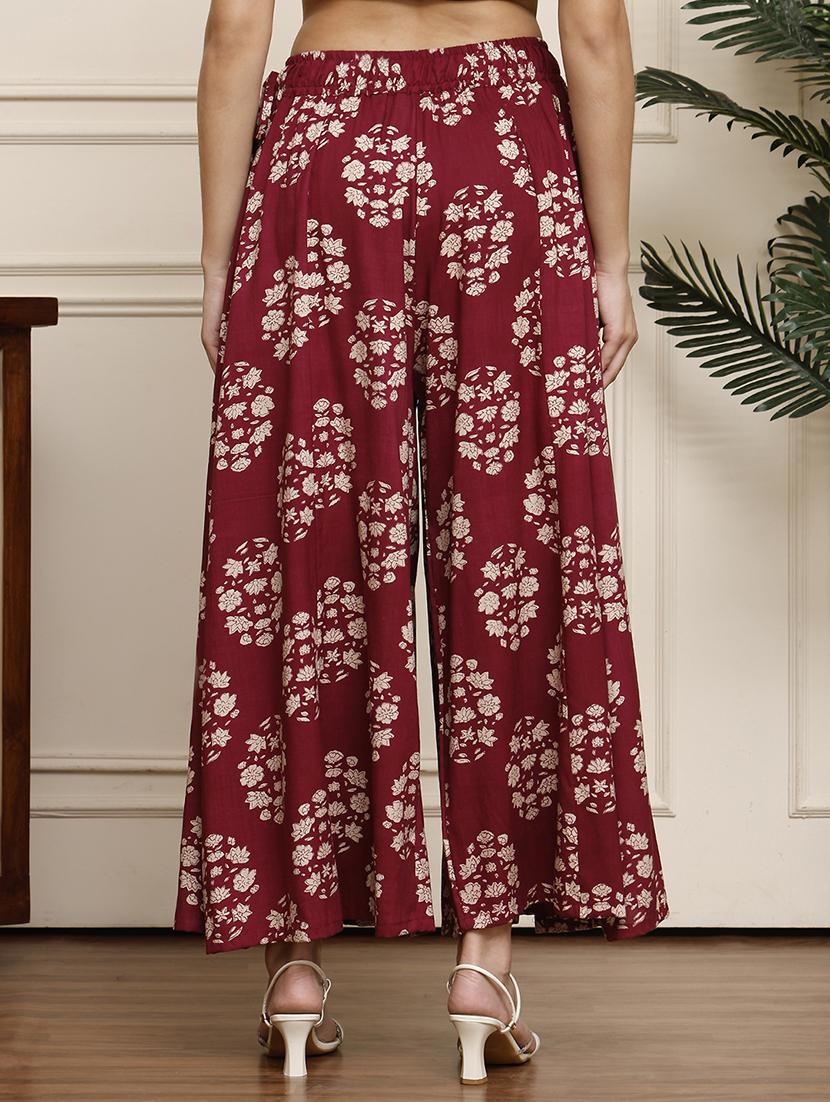 women floral printed flared palazzo - 21922580 - Standard Image - 3