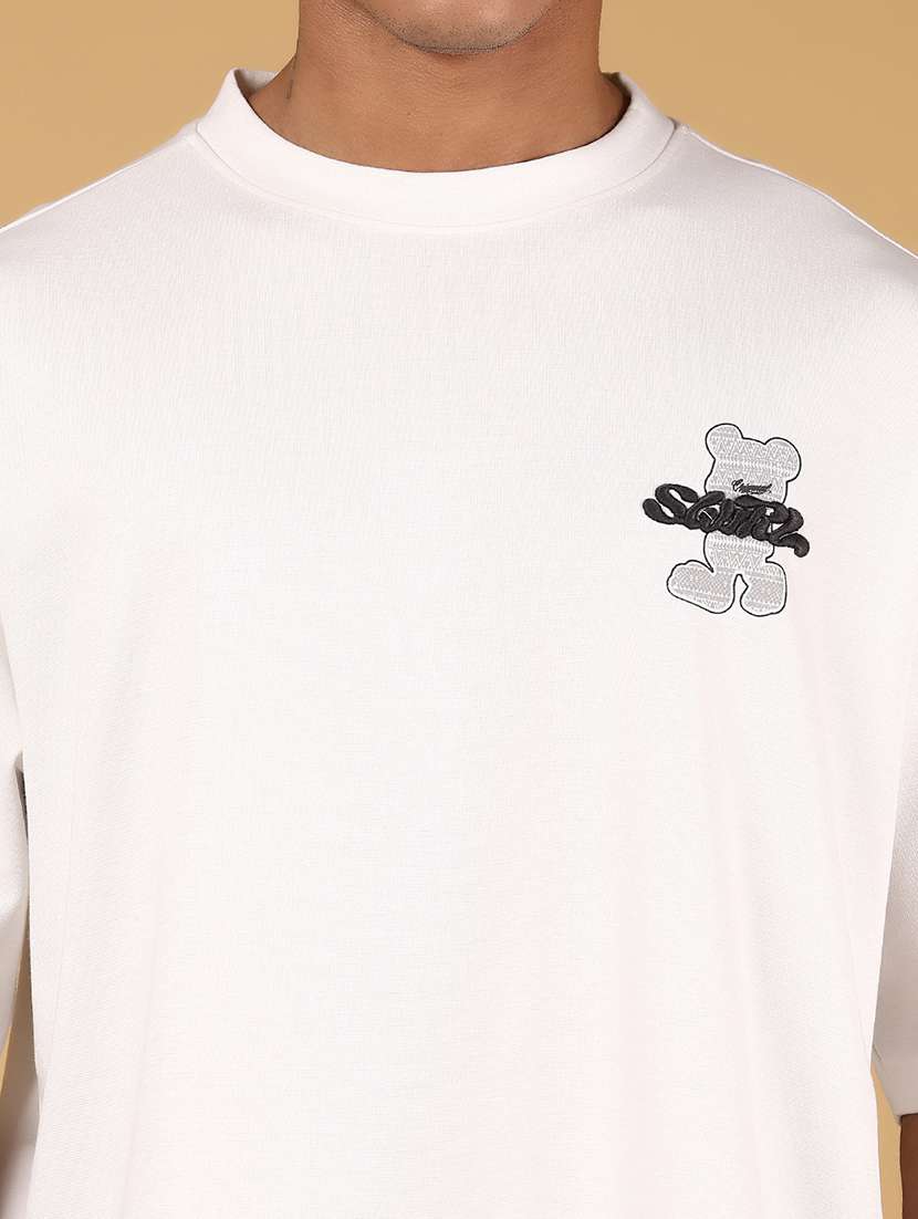 beige cotton back print tshirt - 21922630 - Standard Image - 3