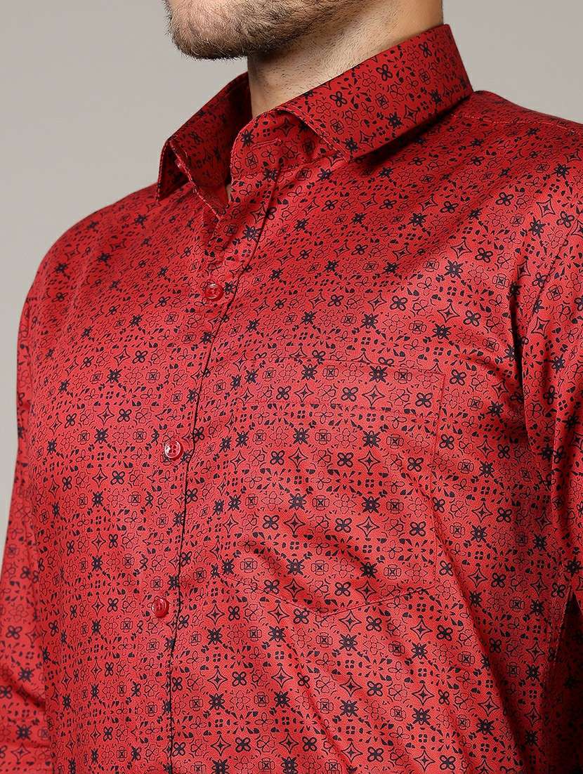men printed collared long sleeves shirt - 21922703 -  Standard Image - 5