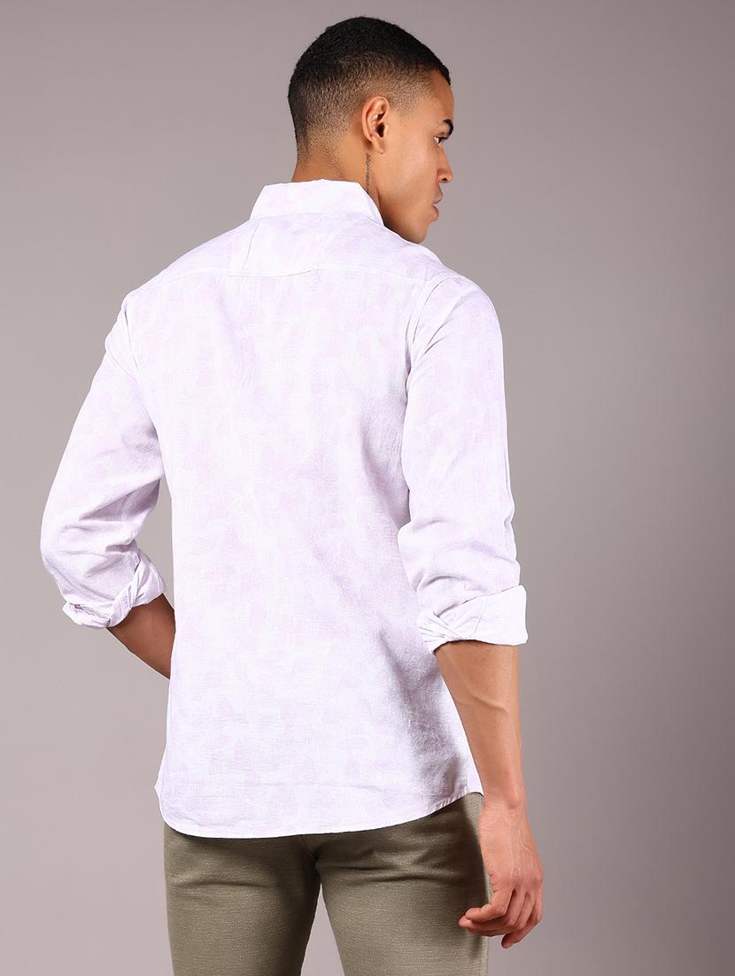 men printed collared long sleeve casual shirt - 21922784 - Standard Image - 3