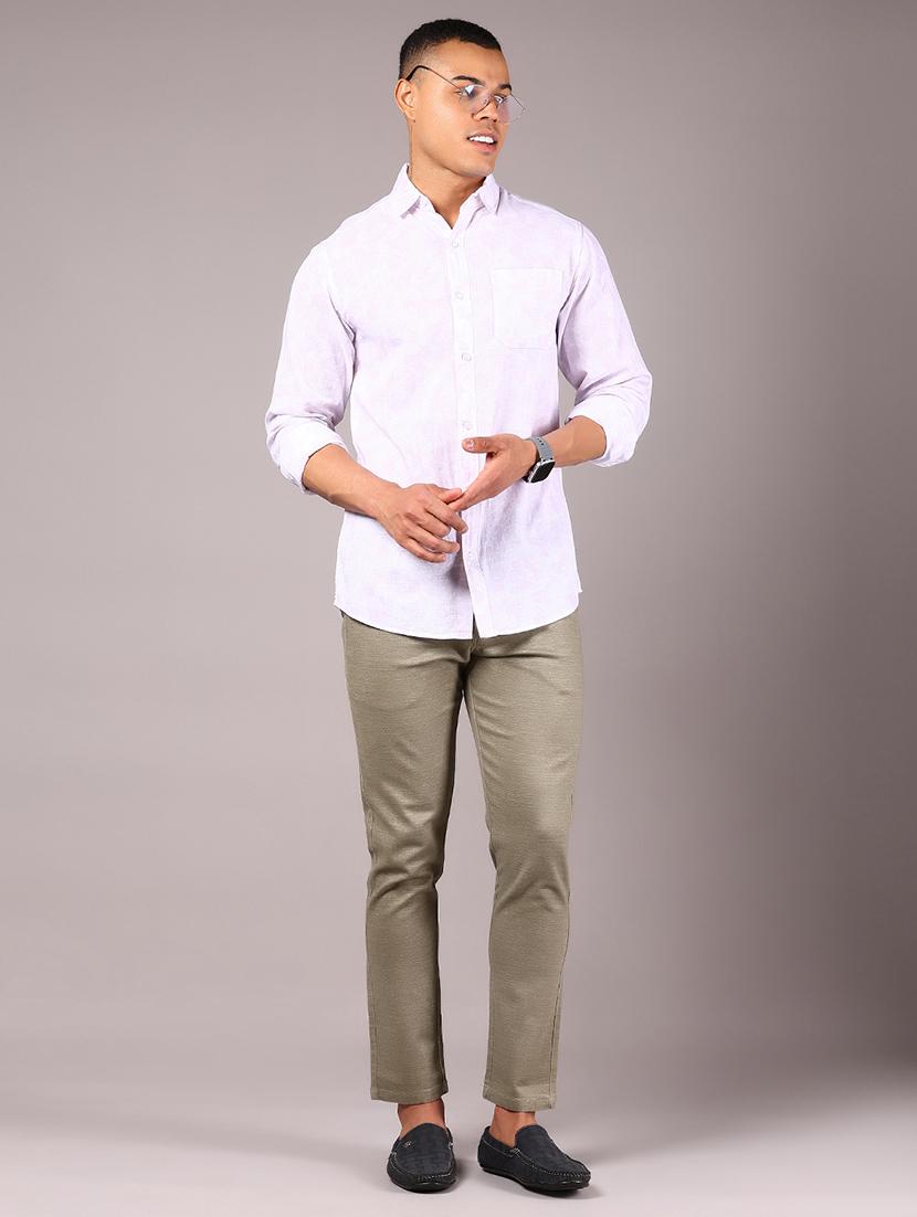 men printed collared long sleeve casual shirt - 21922784 - Standard Image - 5