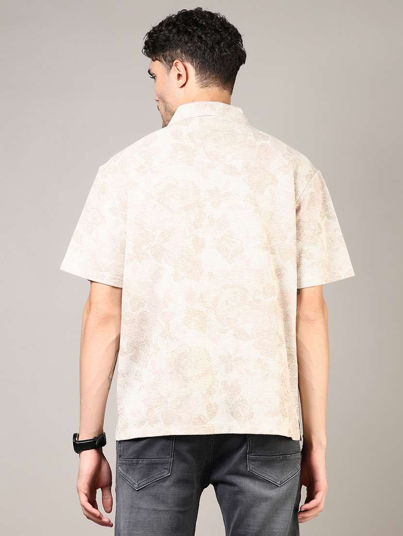 men printed cuban collared long sleeves shirt  - 21922799 -  Standard Image - 3