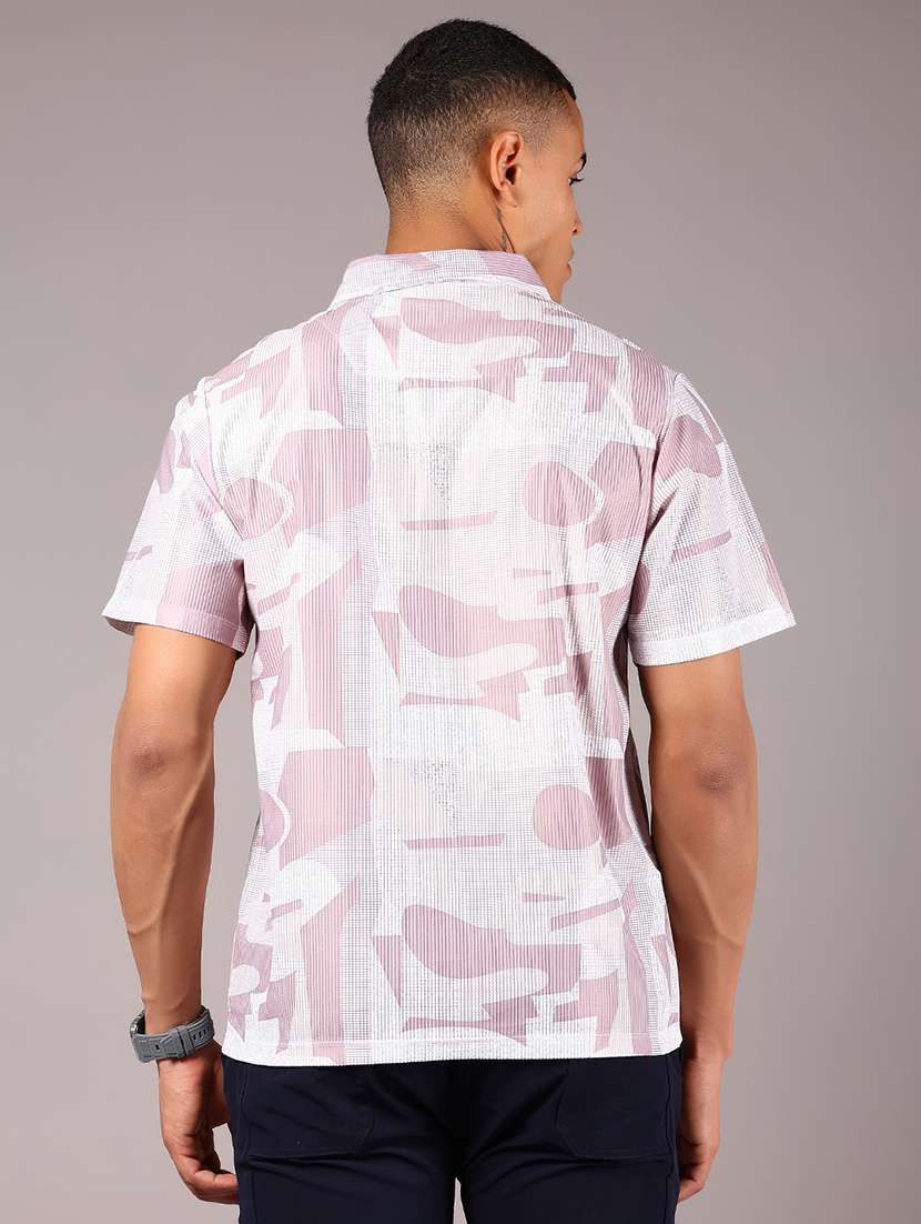 men printed cuban collared short sleeve shirt - 21922804 -  Standard Image - 3