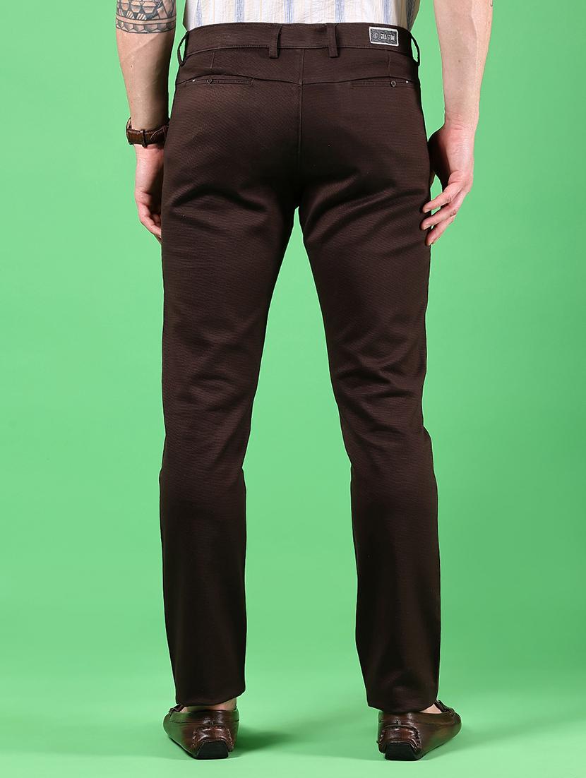 men solid mid rise regular fit chinos - 21922875 - Standard Image - 3