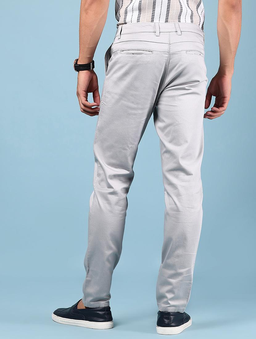 men solid mid rise regular fit chinos - 21922877 - Standard Image - 3