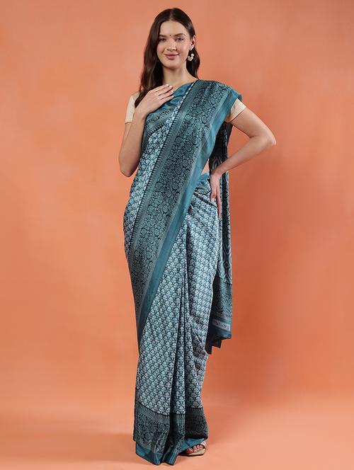 women printed casual wear saree with blouse - 21922907 - Standard Image - 0