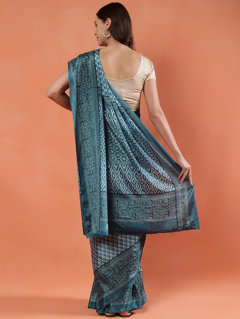 women printed casual wear saree with blouse - 21922907 - Standard Image - 3