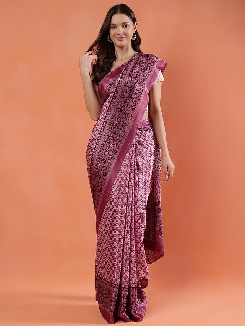 women printed casual wear saree with blouse - 21922908 -  Zoom Image - 0