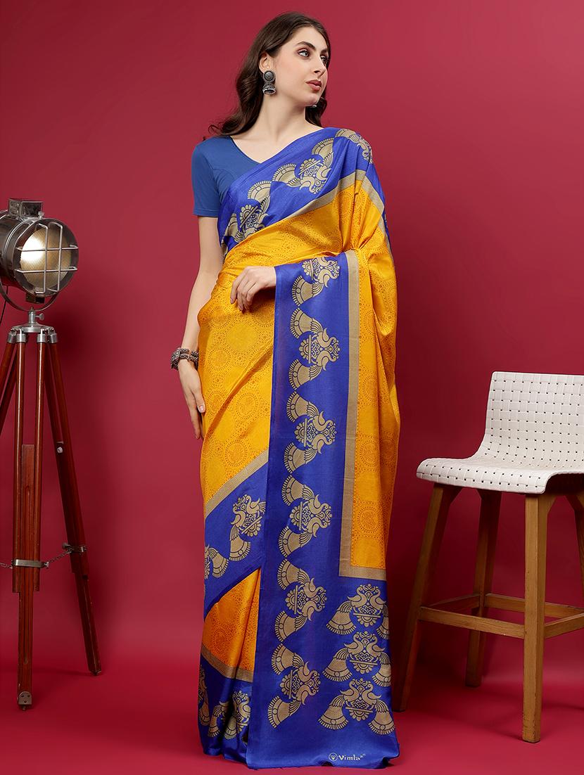 women printed casual wear saree with blouse - 21922911 - Standard Image - 3