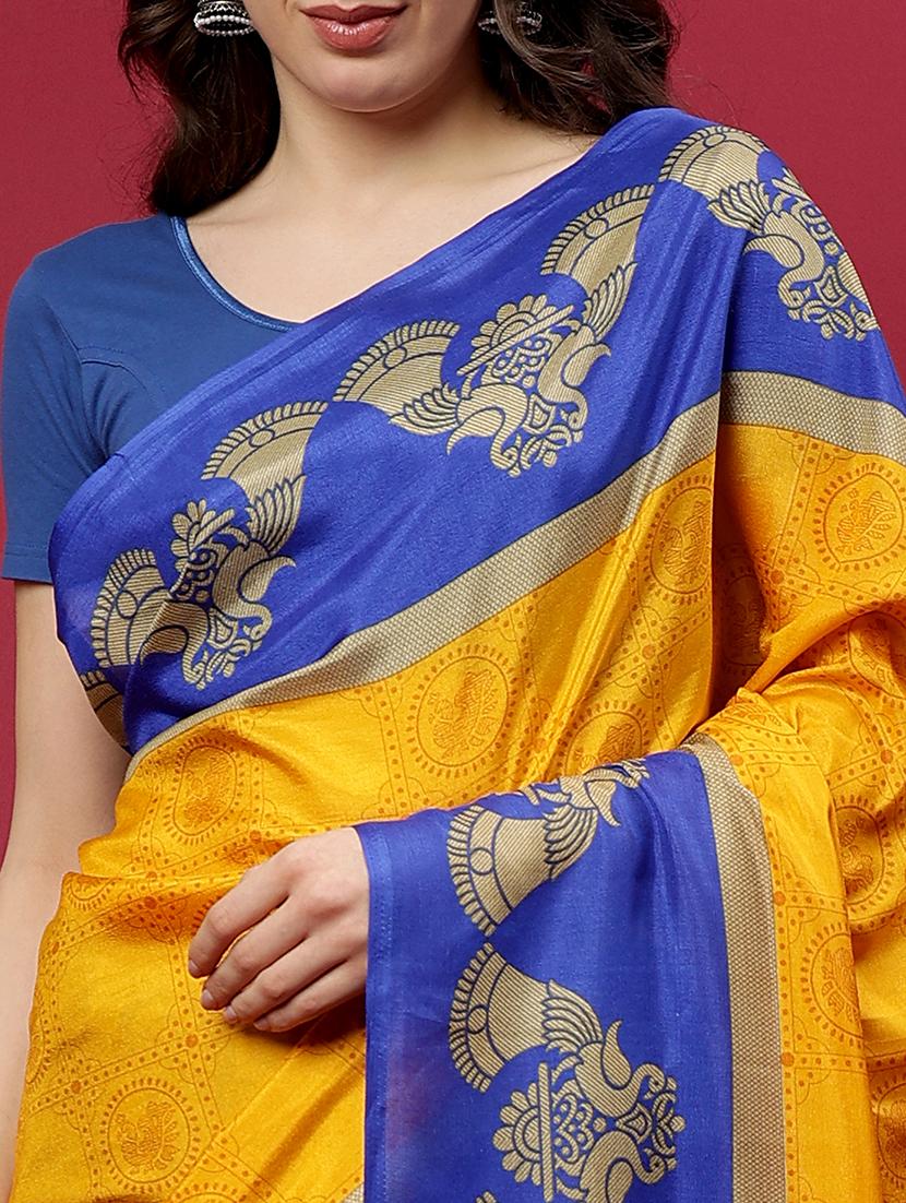 women printed casual wear saree with blouse - 21922911 - Standard Image - 5