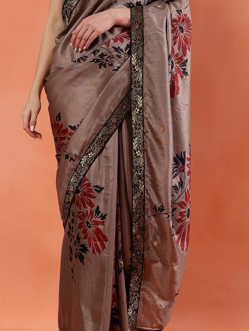 women printed casual wear saree with blouse - 21922917 -  Standard Image - 5