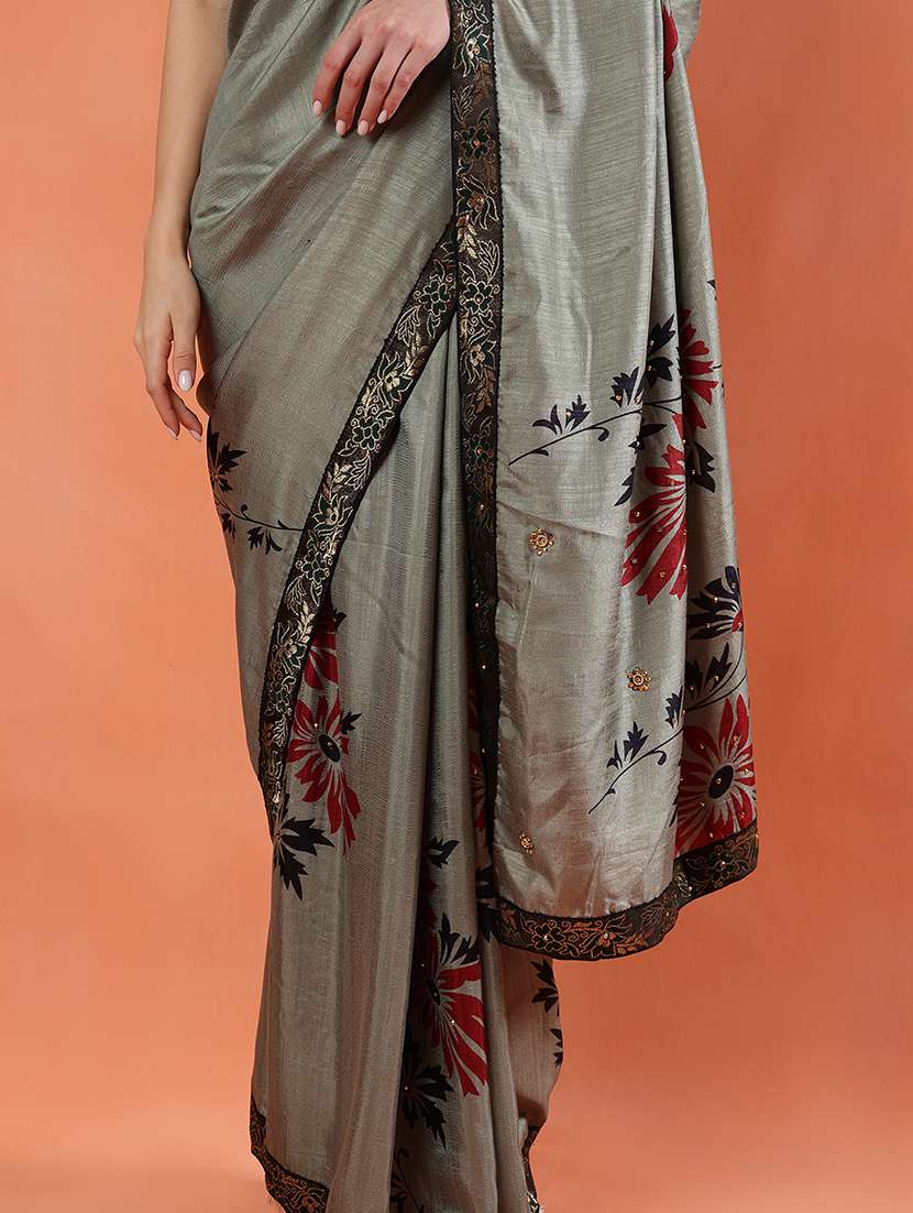 women printed casual wear saree with blouse - 21922918 -  Standard Image - 5