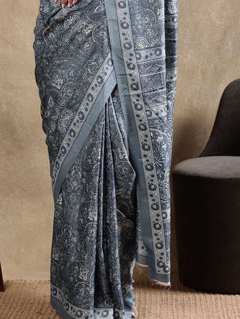 women printed casual wear saree with blouse - 21922922 - Standard Image - 5