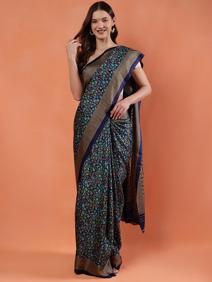 women printed casual wear saree with blouse - 21922924 - Zoom Image - 0